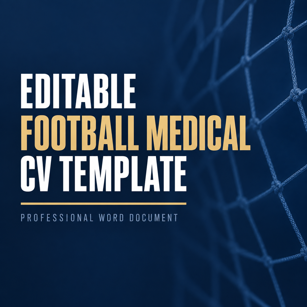 Editable Football Medical CV Template