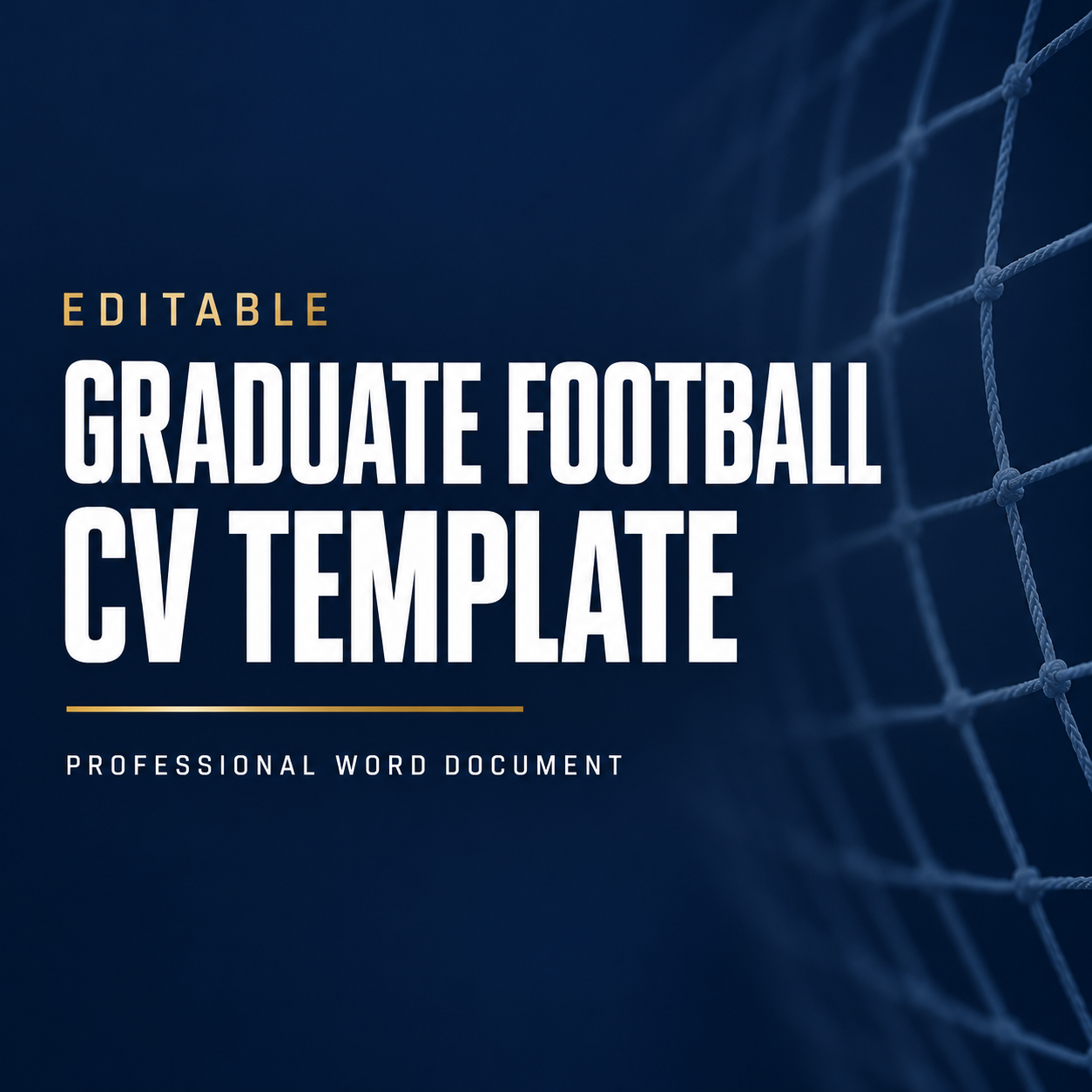 Editable Graduate Football CV Template