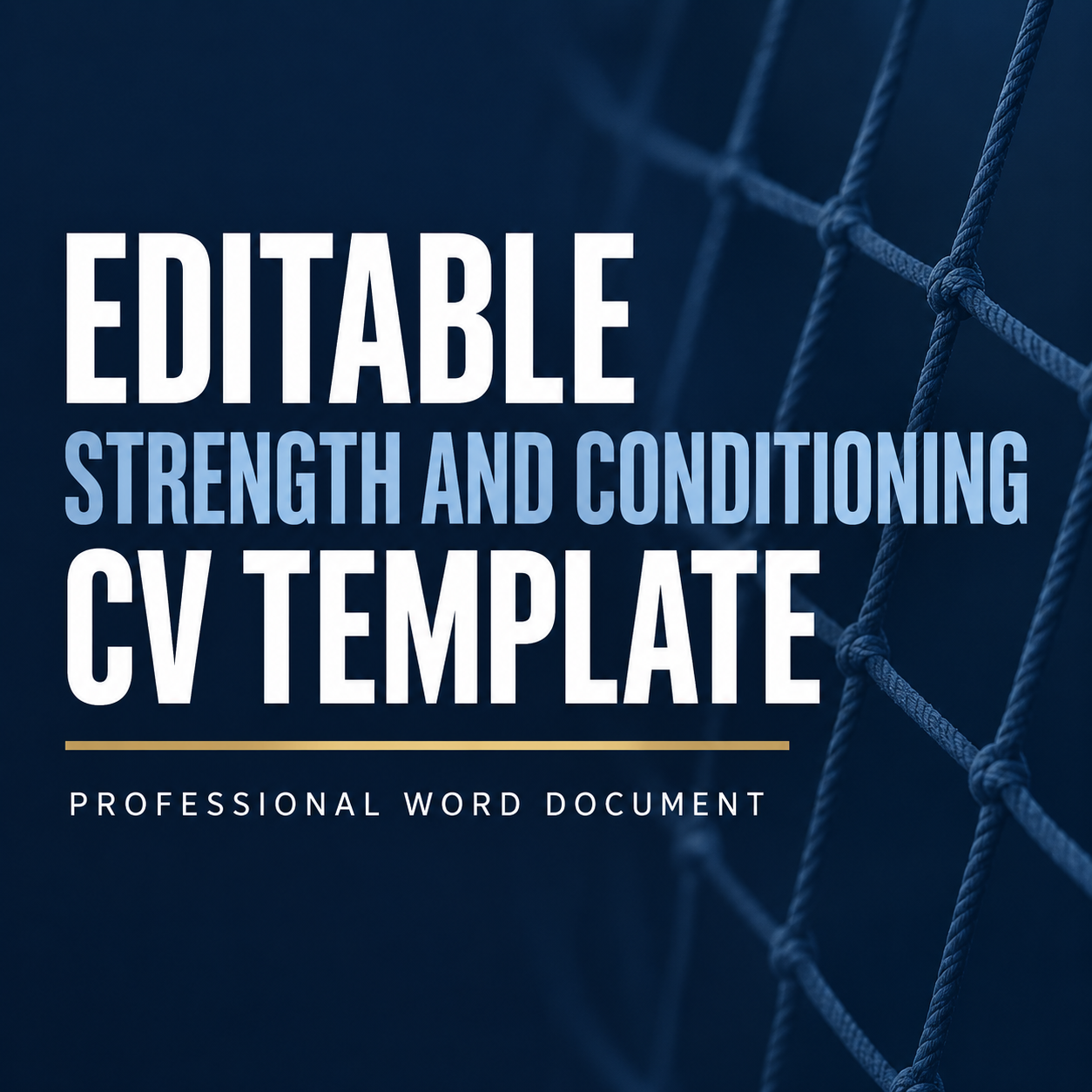 Editable Strength and Conditioning CV Template