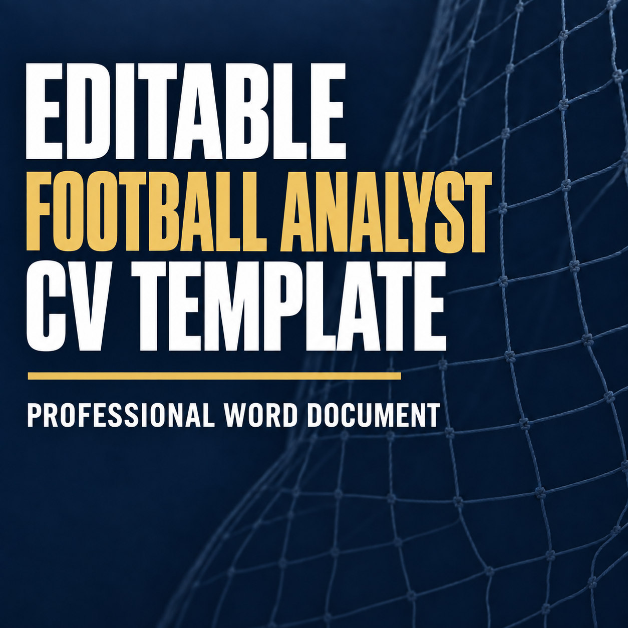 Editable Football Analyst CV Template