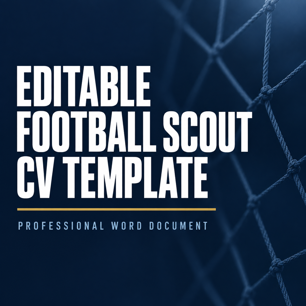 Editable Football Scout CV Template